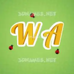 w a in Ladybugs style - 3D name wallpaper