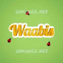 waabis in Ladybugs style - 3D name wallpaper