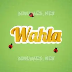 wahla in Ladybugs style - 3D name wallpaper