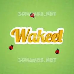 wakeel in Ladybugs style - 3D name wallpaper