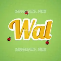 wal in Ladybugs style - 3D name wallpaper
