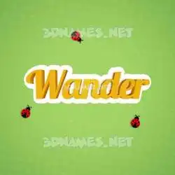 wander in Ladybugs style - 3D name wallpaper