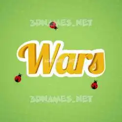 wars in Ladybugs style - 3D name wallpaper