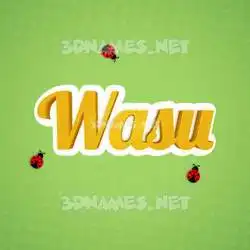 wasu in Ladybugs style - 3D name wallpaper