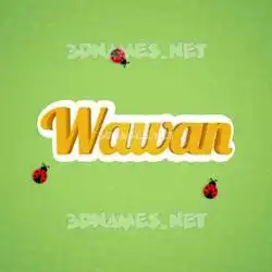 wawan in Ladybugs style - 3D name wallpaper