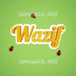 wazif in Ladybugs style - 3D name wallpaper
