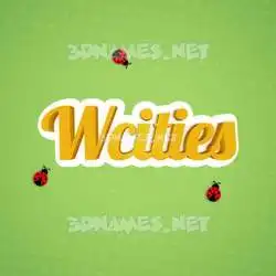 wcities in Ladybugs style - 3D name wallpaper