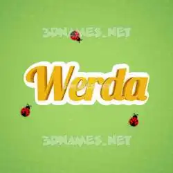 werda in Ladybugs style - 3D name wallpaper