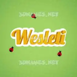 wesleti in Ladybugs style - 3D name wallpaper