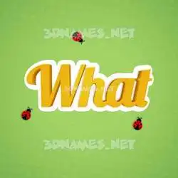 what in Ladybugs style - 3D name wallpaper