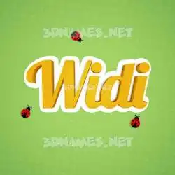 widi in Ladybugs style - 3D name wallpaper