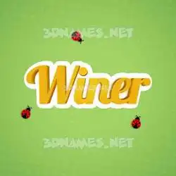 winer in Ladybugs style - 3D name wallpaper