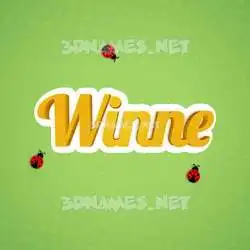 winne in Ladybugs style - 3D name wallpaper
