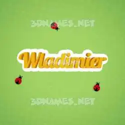 wladimier in Ladybugs style - 3D name wallpaper