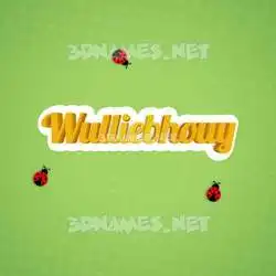 wulliebhouy in Ladybugs style - 3D name wallpaper
