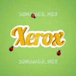 xerox in Ladybugs style - 3D name wallpaper