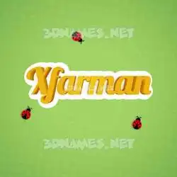 xfarman in Ladybugs style - 3D name wallpaper