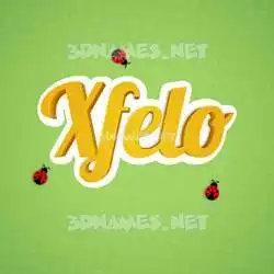 xfelo in Ladybugs style - 3D name wallpaper
