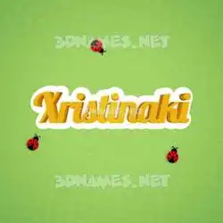 xristinaki in Ladybugs style - 3D name wallpaper