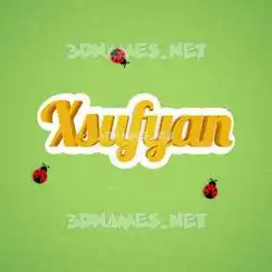 xsufyan in Ladybugs style - 3D name wallpaper