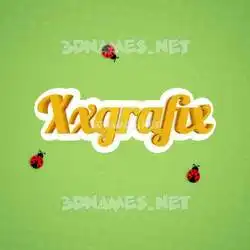 xxgrafix in Ladybugs style - 3D name wallpaper