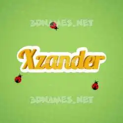 xzander in Ladybugs style - 3D name wallpaper