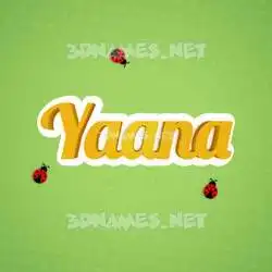 yaana in Ladybugs style - 3D name wallpaper