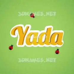 yada in Ladybugs style - 3D name wallpaper