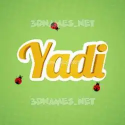 yadi in Ladybugs style - 3D name wallpaper