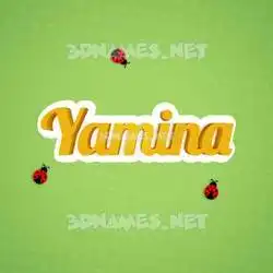 yamina in Ladybugs style - 3D name wallpaper