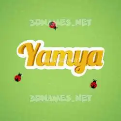 yamya in Ladybugs style - 3D name wallpaper