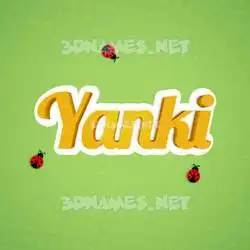 yanki in Ladybugs style - 3D name wallpaper