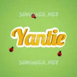 yantie in Ladybugs style - 3D name wallpaper
