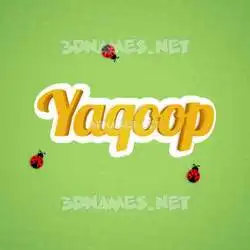 yaqoop in Ladybugs style - 3D name wallpaper