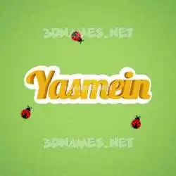 yasmein in Ladybugs style - 3D name wallpaper