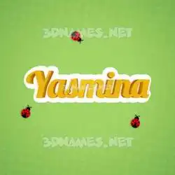 yasmina in Ladybugs style - 3D name wallpaper