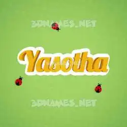 yasotha in Ladybugs style - 3D name wallpaper