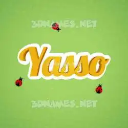 yasso in Ladybugs style - 3D name wallpaper