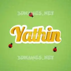 yathin in Ladybugs style - 3D name wallpaper
