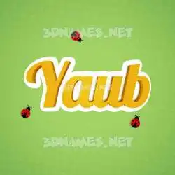 yaub in Ladybugs style - 3D name wallpaper