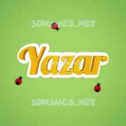 yazar in Ladybugs style - 3D name wallpaper
