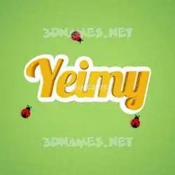 yeimy in Ladybugs style - 3D name wallpaper