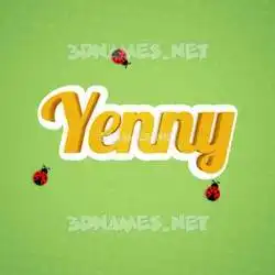 yenny in Ladybugs style - 3D name wallpaper