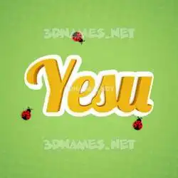 yesu in Ladybugs style - 3D name wallpaper