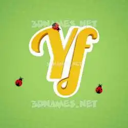 yf in Ladybugs style - 3D name wallpaper