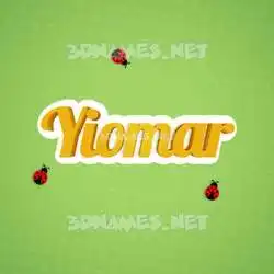 yiomar in Ladybugs style - 3D name wallpaper