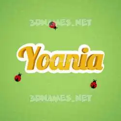 yoania in Ladybugs style - 3D name wallpaper