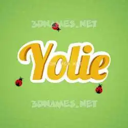 yolie in Ladybugs style - 3D name wallpaper