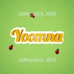 yoomna in Ladybugs style - 3D name wallpaper