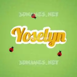 yoselyn in Ladybugs style - 3D name wallpaper